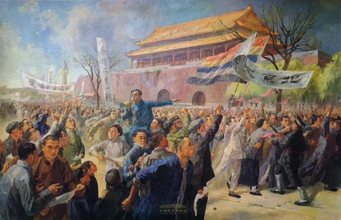周令釗《五四運動》油畫，1951年，中國國家博物館藏.jpg